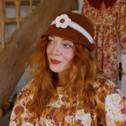 Rita's Brown Crochet Fall Hat 