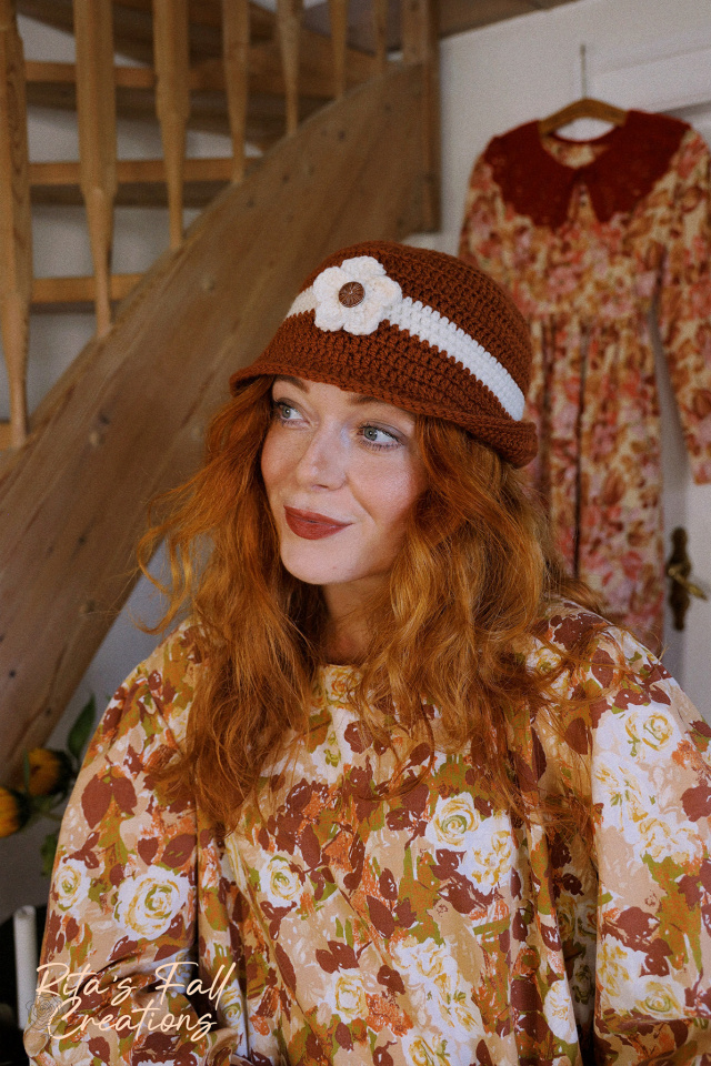 Rita's Brown Crochet Fall Hat 