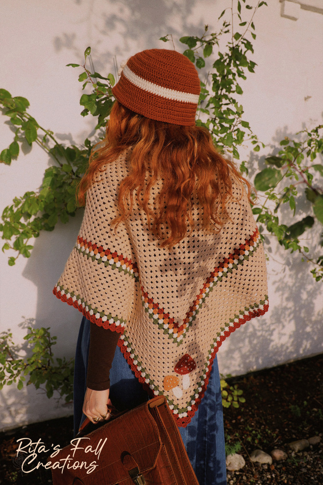 Rita's Mushroom Crochet Shawl 