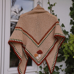 Rita's Mushroom Crochet Shawl 
