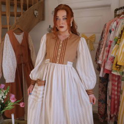 Rita's Spring Striped Recycled Vintage Dress | S