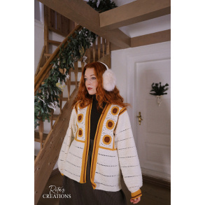 Rita's Bright Retro Recycled Cardigan | M