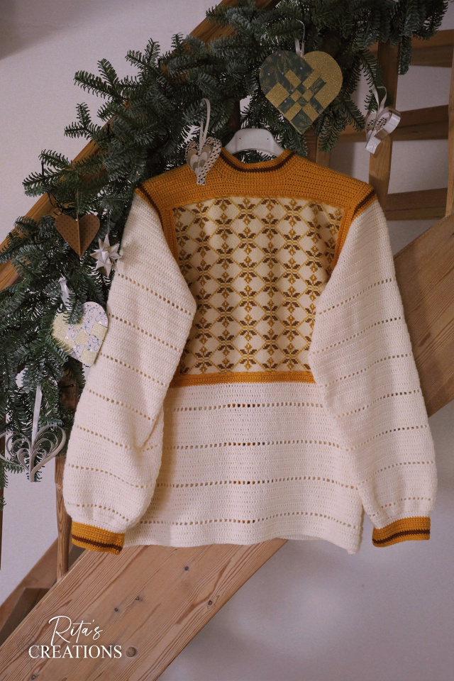 Rita's Bright Retro Recycled Cardigan | M