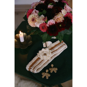 Rita's Cream & Brown Crochet Headband