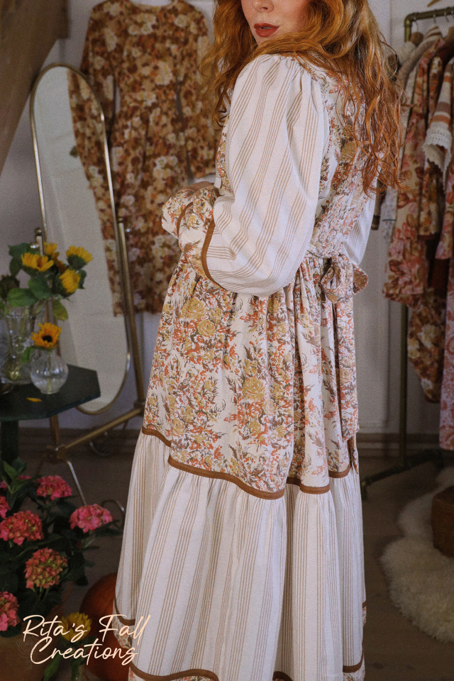 Rita's Floral Fall Recycled Dress | S