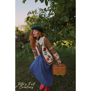 Rita's Fall Floral Dream Crochet Cardigan | S/M