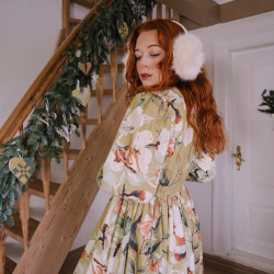 Rita's Green Floral Recycled Dress | S