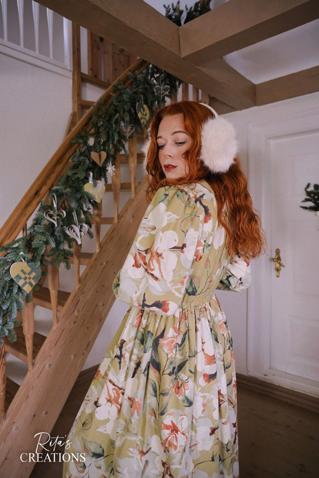 Rita's Green Floral Recycled Dress | S