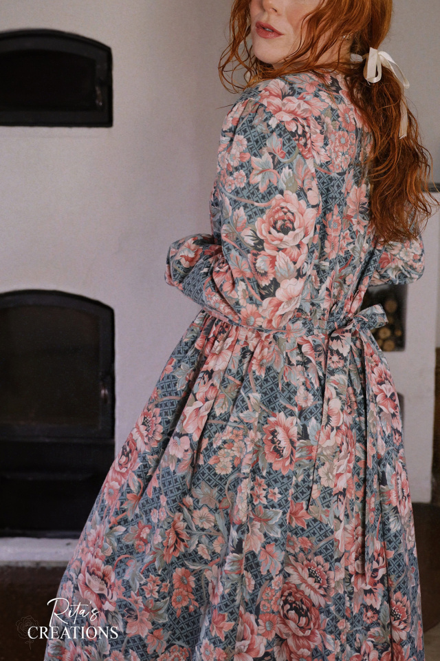 Rita's Grey Floral Recycled Dress | L