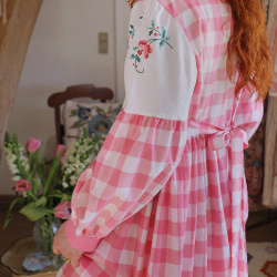 Rita's Pink Spring Picnic Recycled Dress | L