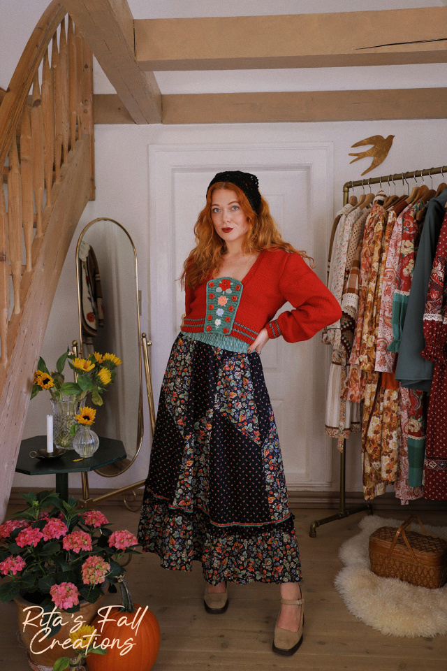 Rita's Recycled Vintage Skirt | S