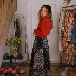 Rita's Recycled Vintage Skirt | S