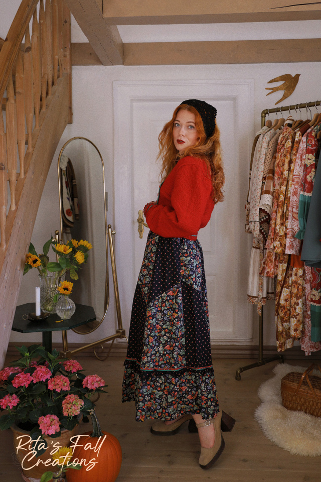 Rita's Recycled Vintage Skirt | S