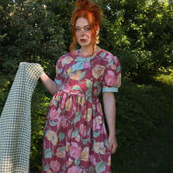 Rita's Red Floral Summer Dress | M