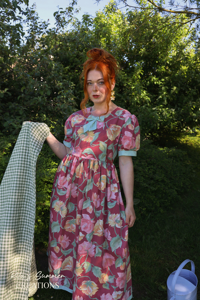 Rita's Red Floral Summer Dress | M