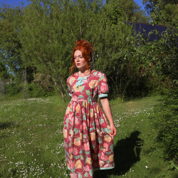 Rita's Red Floral Summer Dress | M