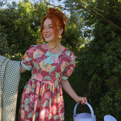 Rita's Red Floral Summer Dress | M