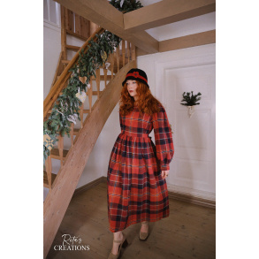 Rita's Red Plaid Recycled Dress | M