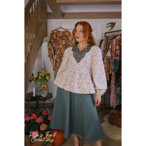 Rita's Romantic Recycled Cotton Blouse | M/L
