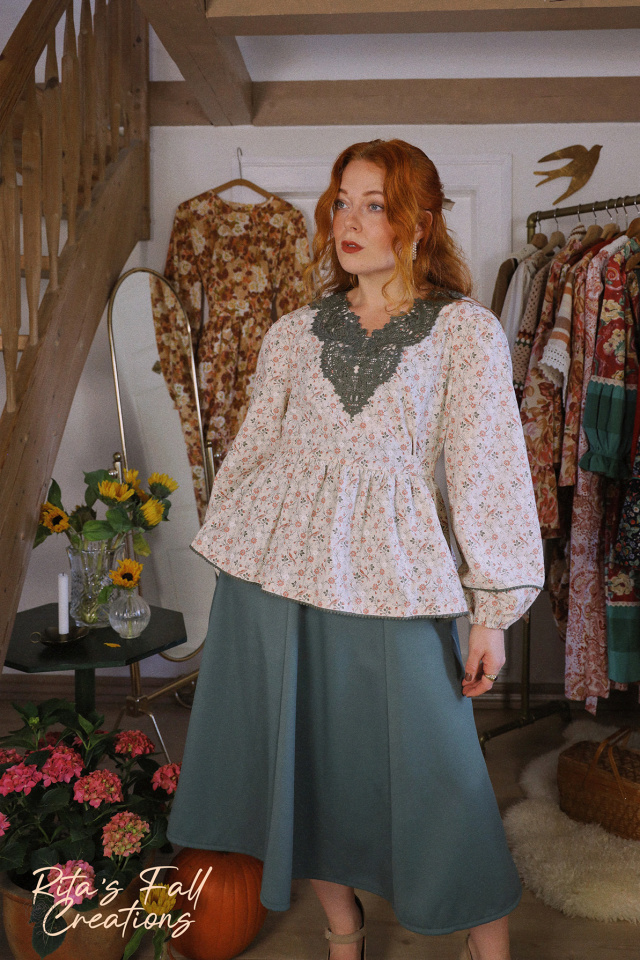 Rita's Romantic Recycled Cotton Blouse | M/L