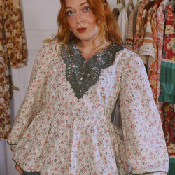 Rita's Romantic Recycled Cotton Blouse | M/L