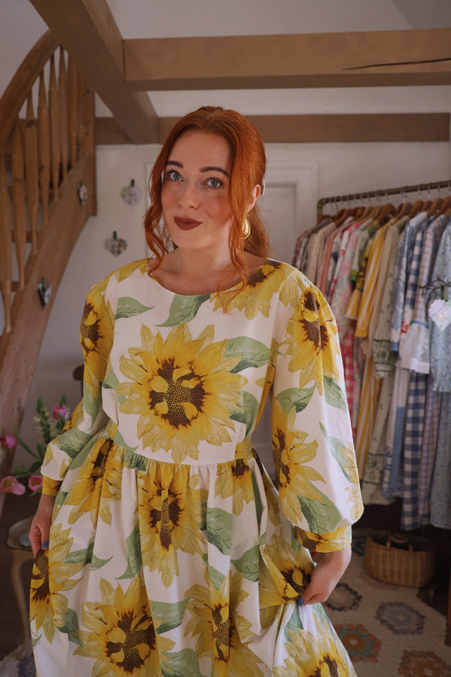Rita's Sunflower Recycled Dress | L