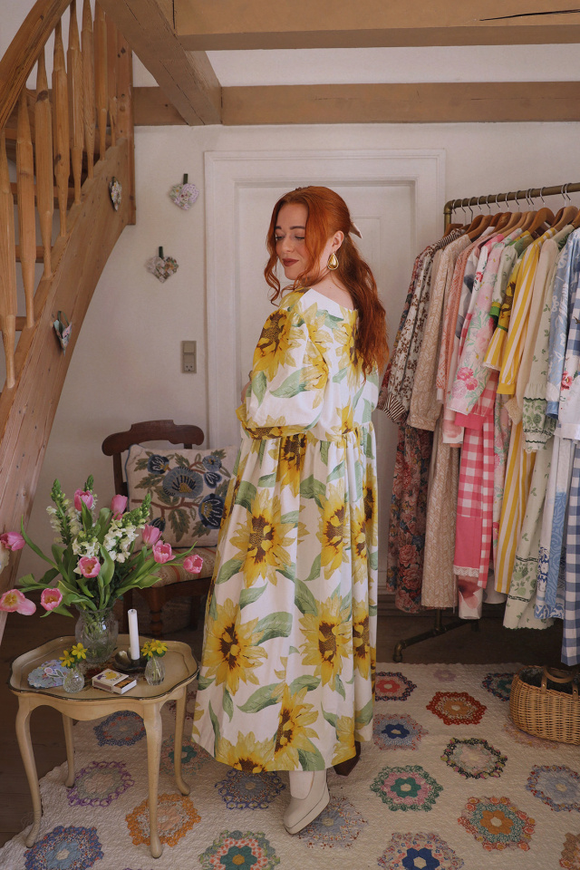 Rita's Sunflower Recycled Dress | L