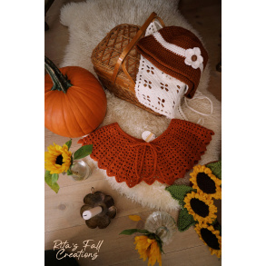 Rita's Orange Crochet Collar 