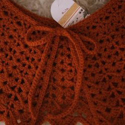 Rita's Orange Crochet Collar 