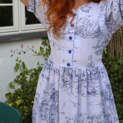 Rita's Blue Nature Print Summer Dress | M