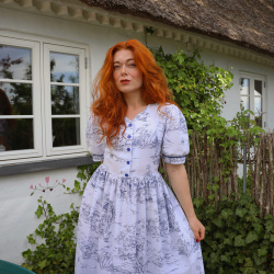 Rita's Blue Nature Print Summer Dress | M