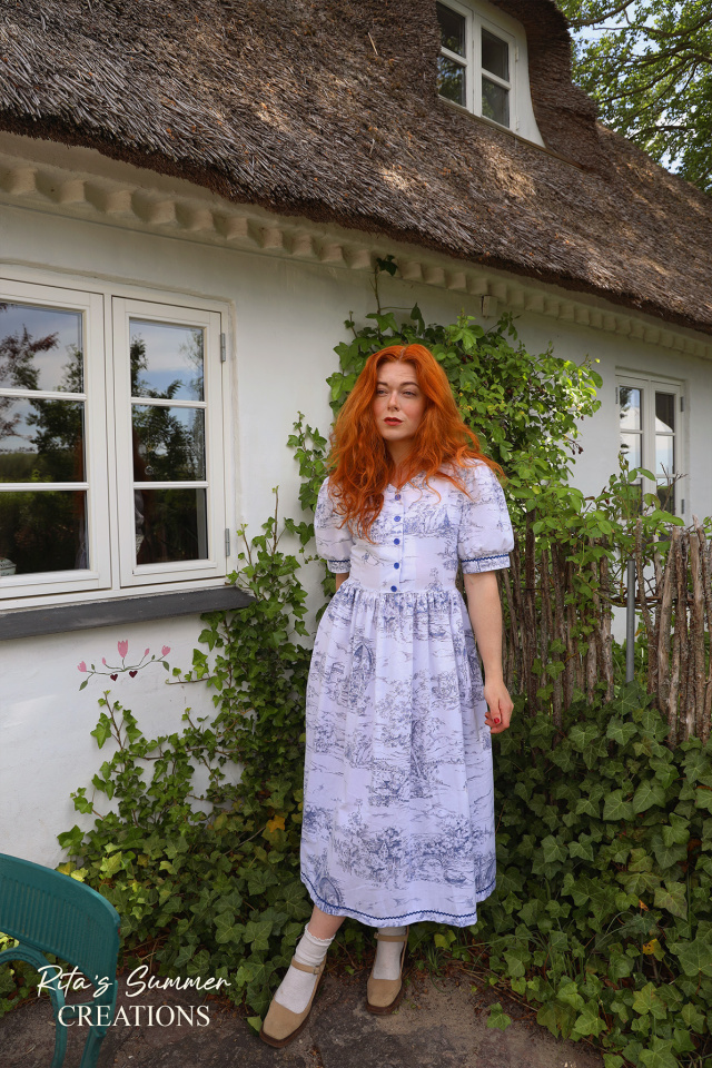 Rita's Blue Nature Print Summer Dress | M