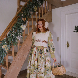 Rita's Orange Pattern Knitted Vest | S