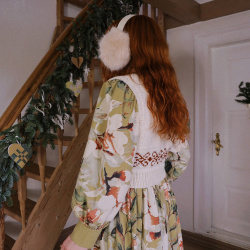 Rita's Orange Pattern Knitted Vest | S