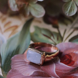Robin Square Gemstone Ring 