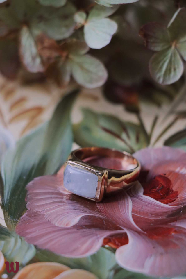 Robin Square Gemstone Ring 