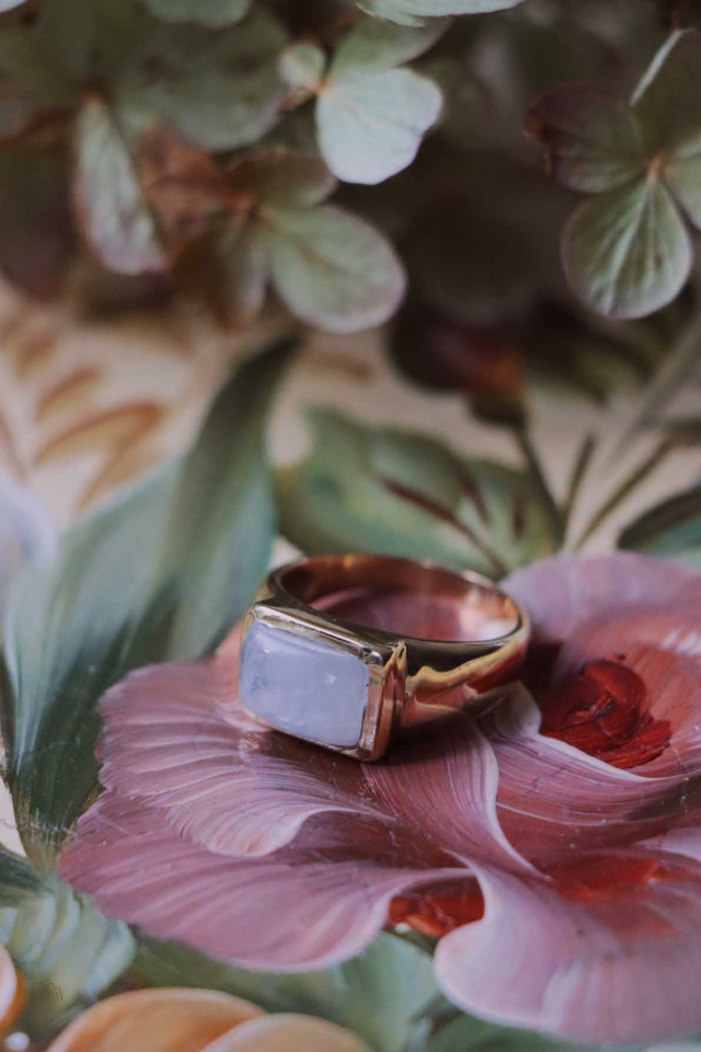 Robin Square Gemstone Ring 