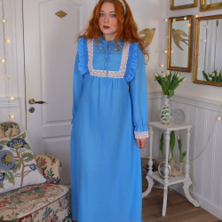 Romantic Blue Lace Nightgown | S