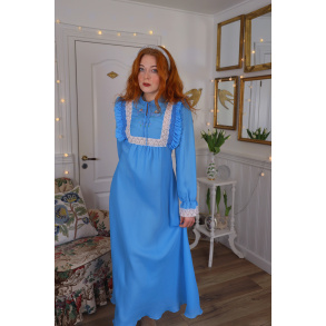 Romantic Blue Lace Nightgown | S