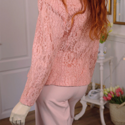Romantic Pink Lace Vintage Jacket | M