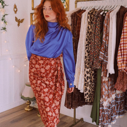 Blue Elegante Blouse | S-M