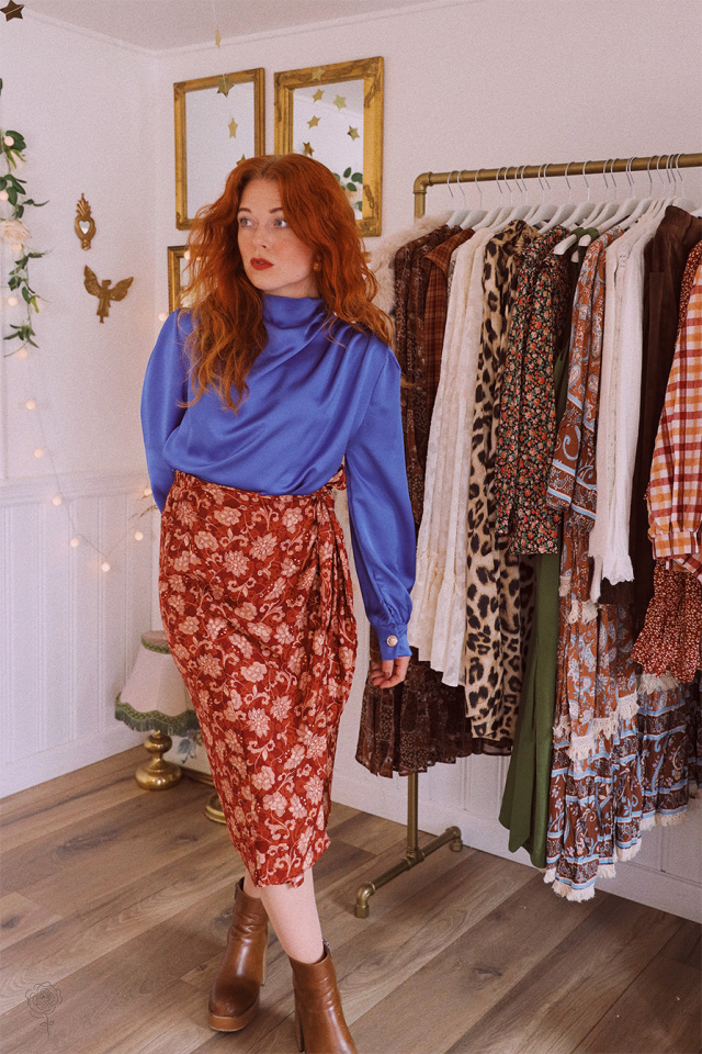 Blue Elegante Blouse | S-M