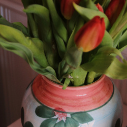 Handpainted Round Vase 