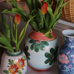 Handpainted Round Vase 