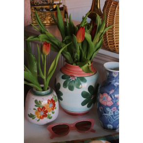 Handpainted Round Vase 