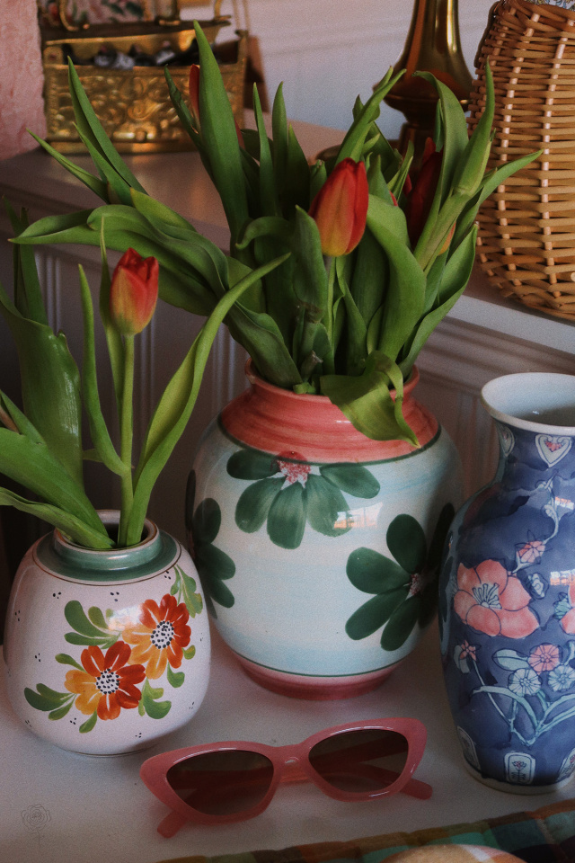 Handpainted Round Vase 