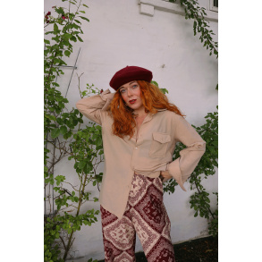 Sand Corduroy Synthetic Vintage Shirt | L