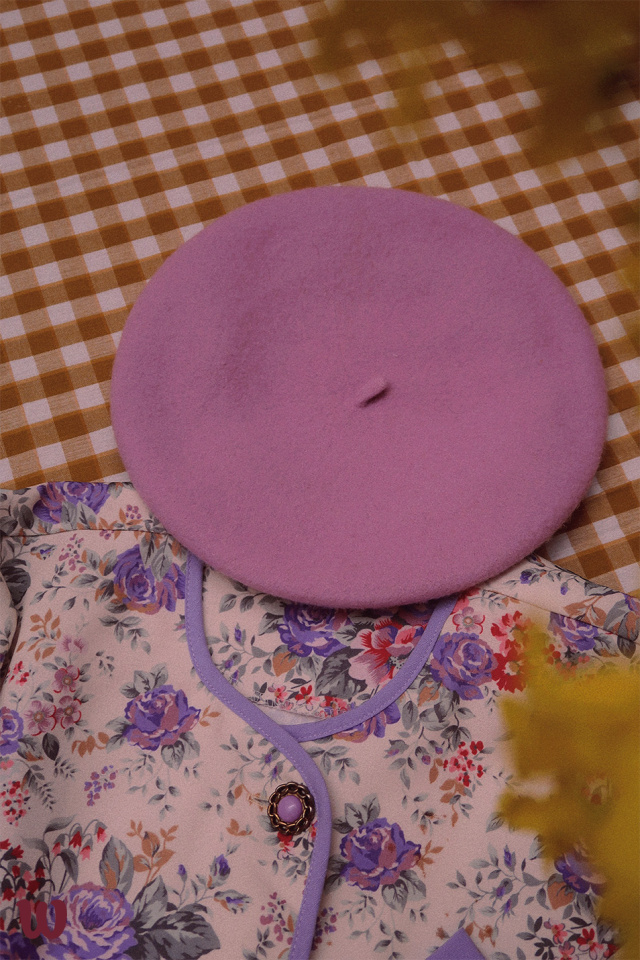 Season Of Lilac Wool Beret 