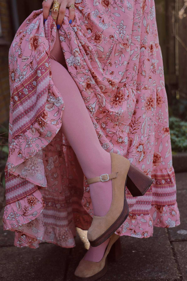 Season Of Lilac Pink Boho Dress 