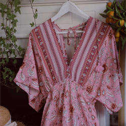 Season Of Lilac Pink Boho Dress 